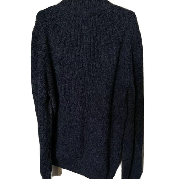 XL Size Men’s Calvin Klein Blue 1/4 Zip Neck Sweater Long Sleeve Pullover - Picture 3 of 3